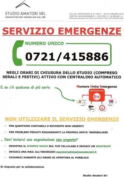 SERVIZIO EMERGENZE